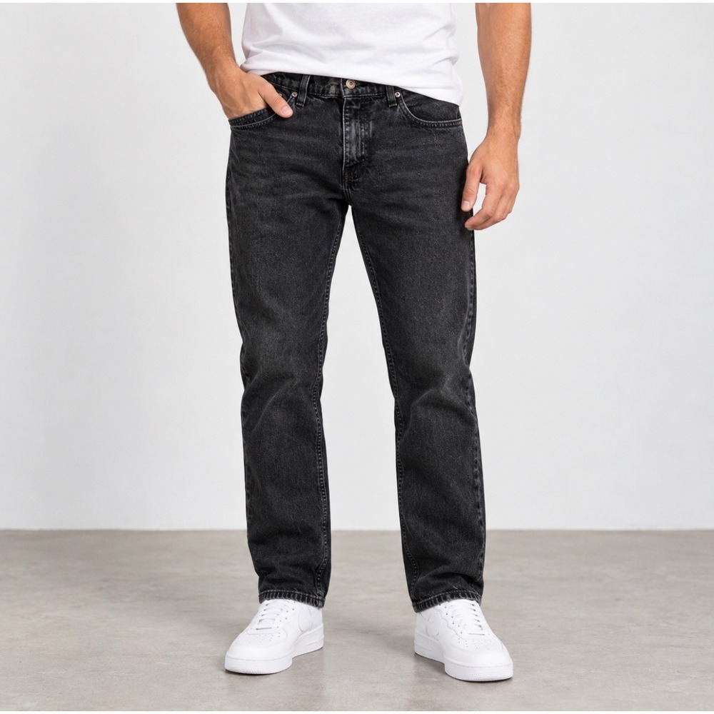 Arizona Jean Co Relaxed Straight 30x30 Black Good Faded Denim Pants